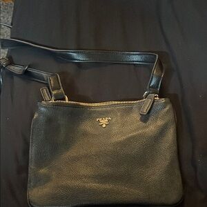 Prada Black Crossbody Bag with Gold Hardware